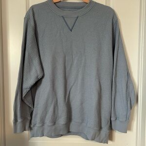 Light Blue Waffle Knit Sweater